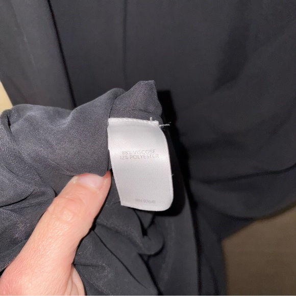 J.jill casual popover Henley button dress in black size large petite - Picture 7 of 8